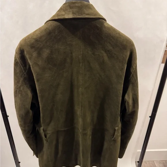 Banana Republic Men's Olive Suede Field Jacket - Picture 2 of 7